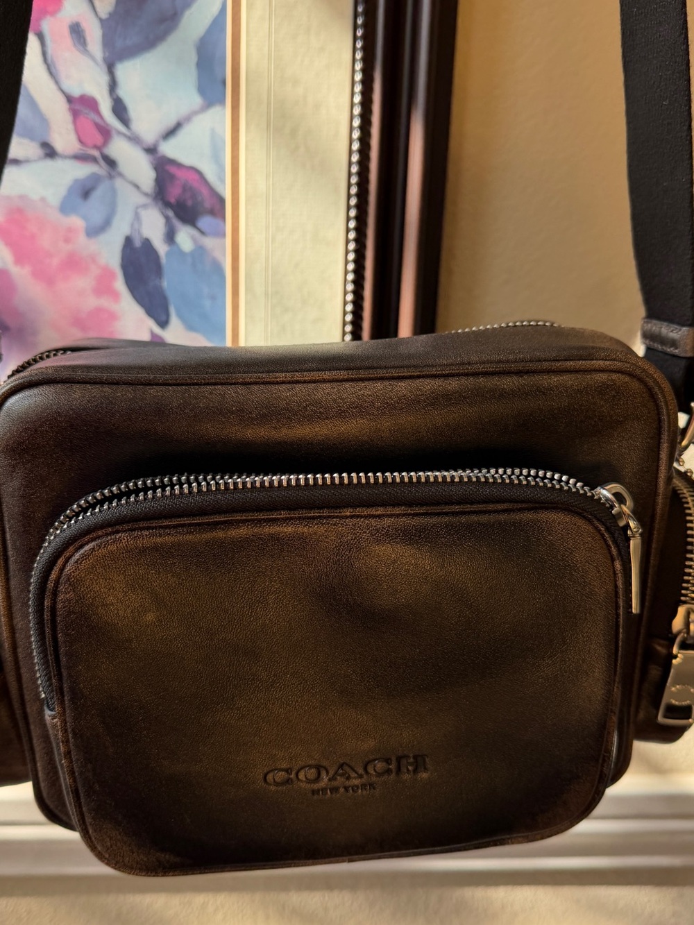 Coach Loved Leather Fletcher Bag with Front Zip Pocket -Brand New 🔥 - Picture 4 of 5